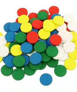 Colorful Wooden discs for board games