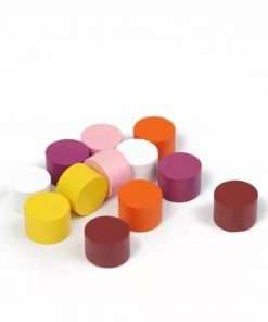 colorful wood cylinders 1cm